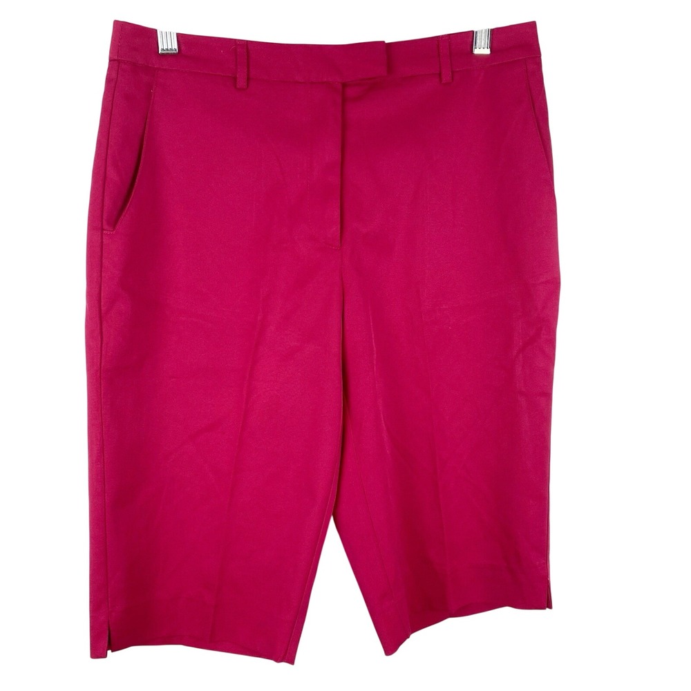 Talbots Stretch Bermuda Knee Length Shorts Womens 8 Pink Fushia Golf